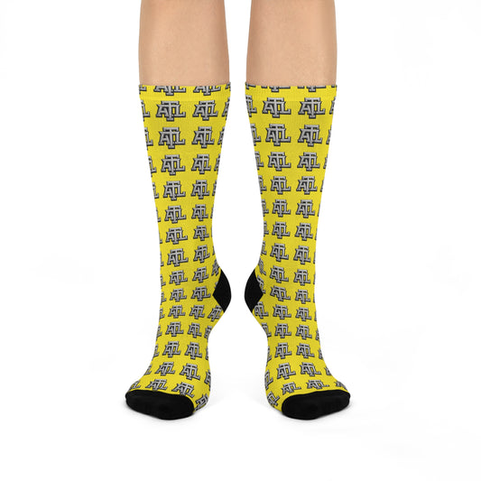Lemon Drop ATL Monogram - Crew Socks