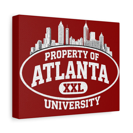 Property of Atlanta University - Red Matte Canvas, Stretched, 1.25"