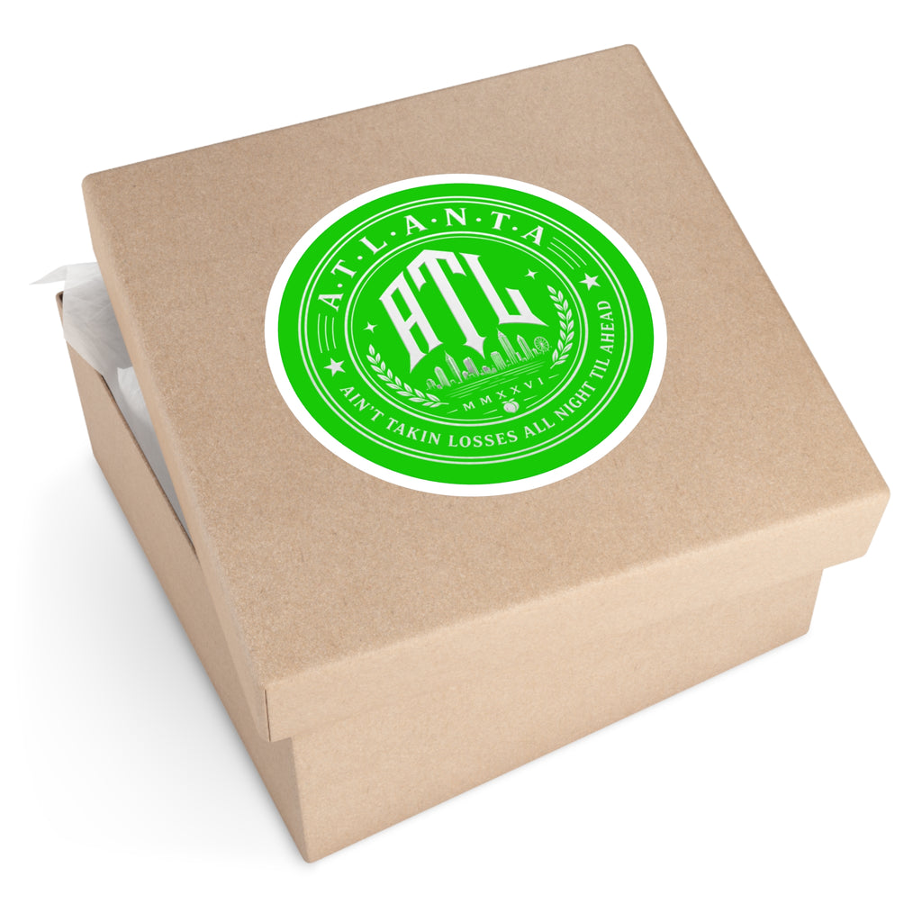 ATL Voltage Sticker  — Lime Wire Green Atlanta City Skyline
