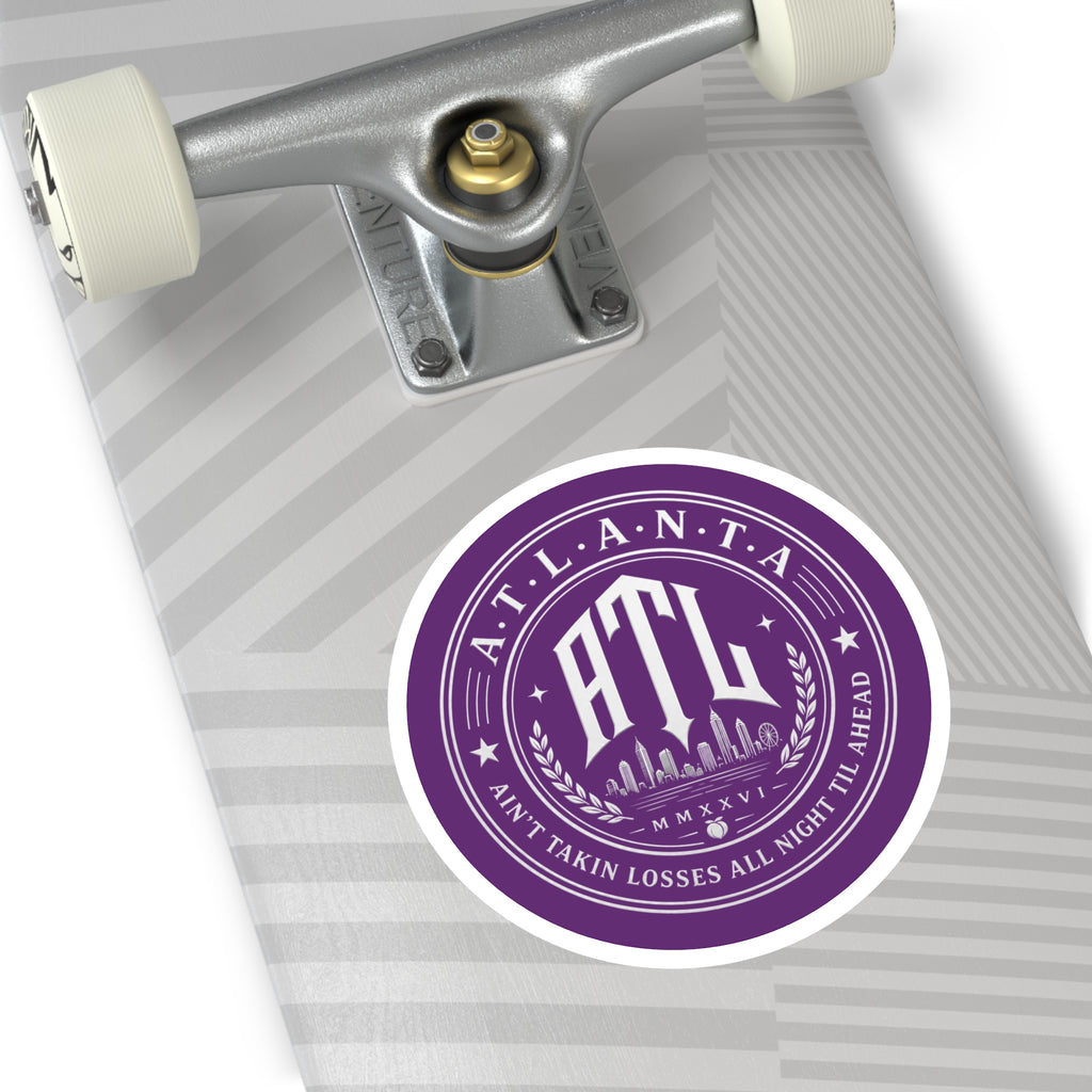 Ain’t Taking Losses ATL Logo Sticker — Purple Haze Edition
