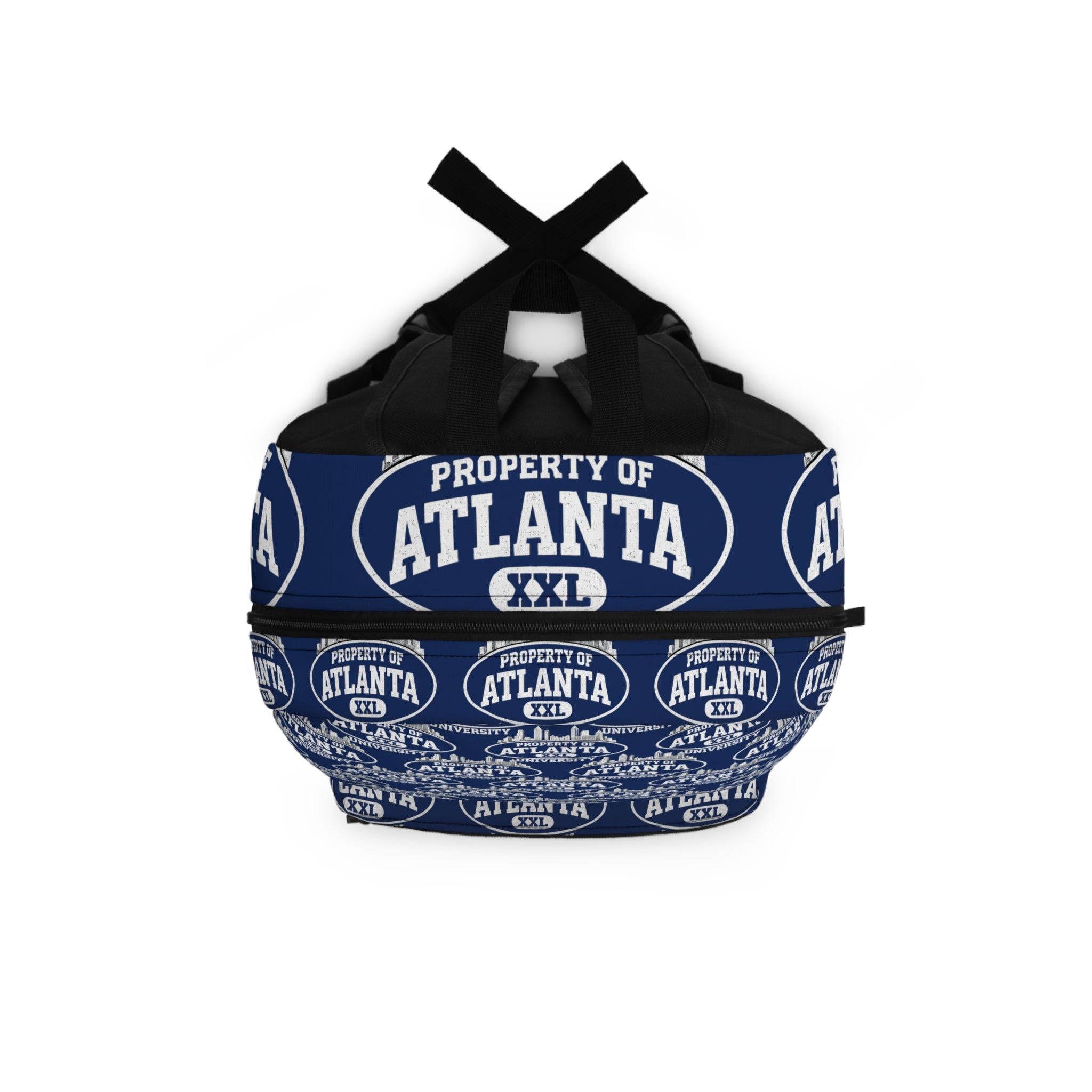 Atlanta Logo Print Backpack — Royal - 'Property of Atlanta' All-Over Print