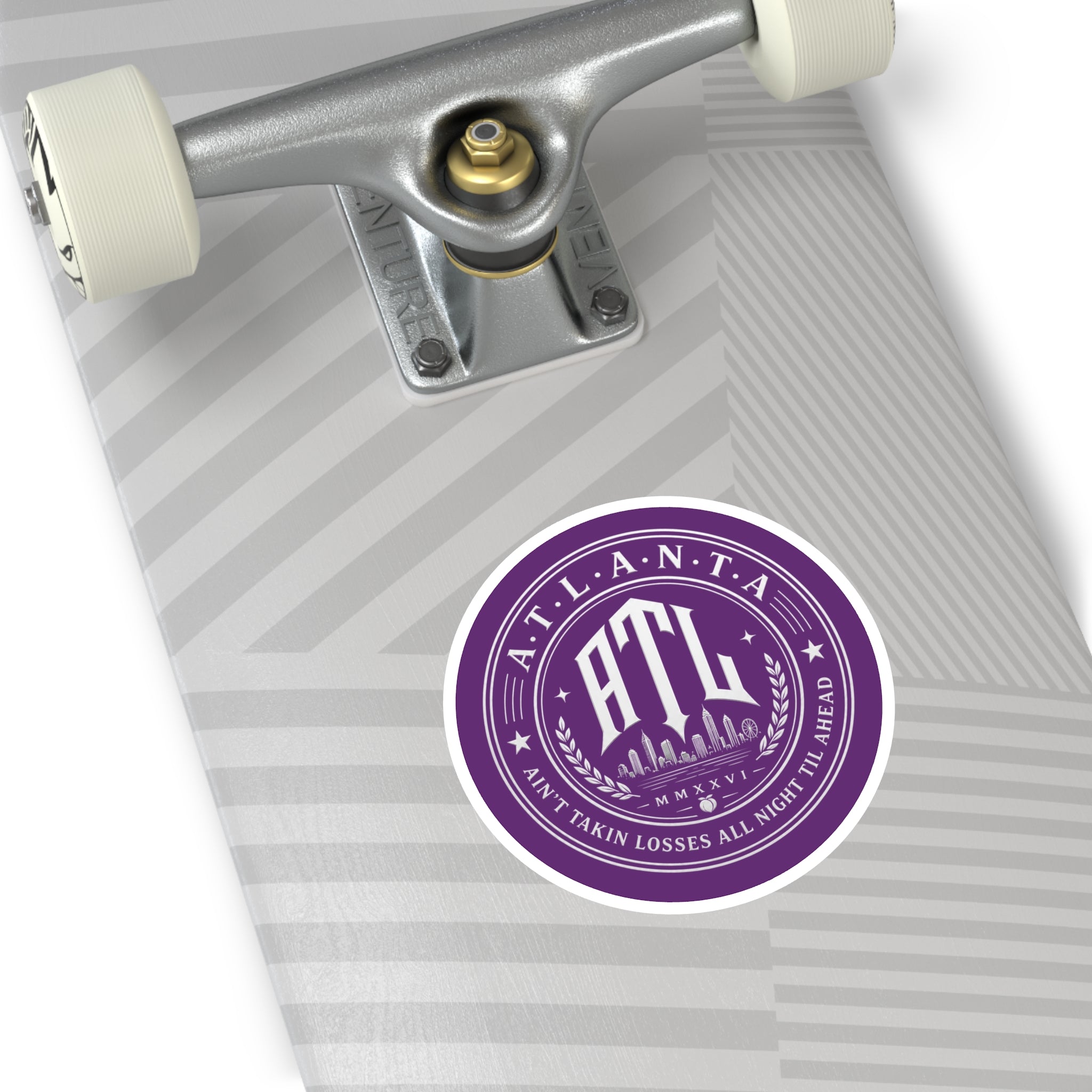 Ain’t Taking Losses ATL Logo Sticker — Purple Haze Edition