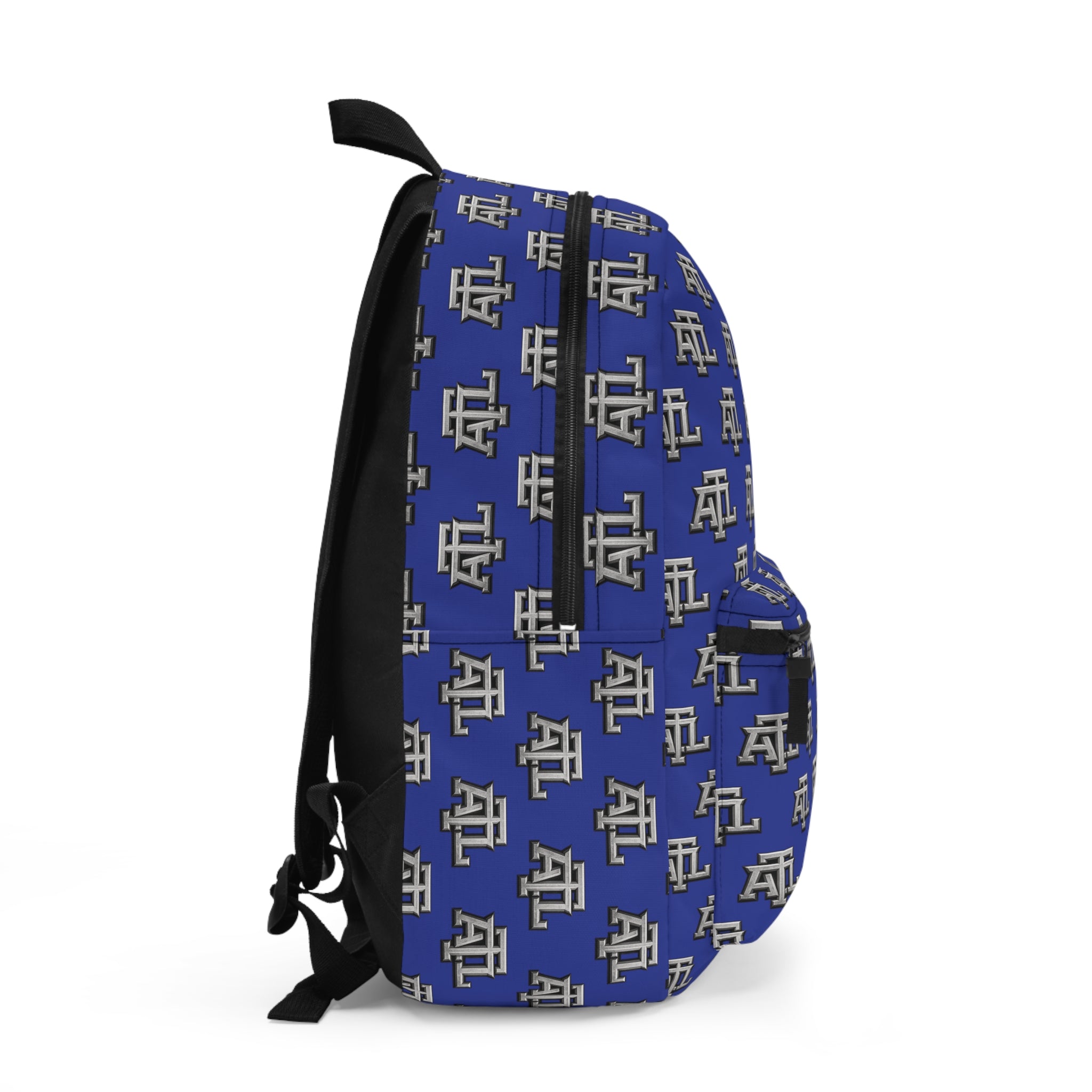 Atl Monogram Logo Print Backpack — Royal ATL Monogram