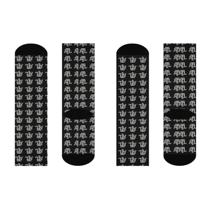 Black ATL Monogram - Crew Socks