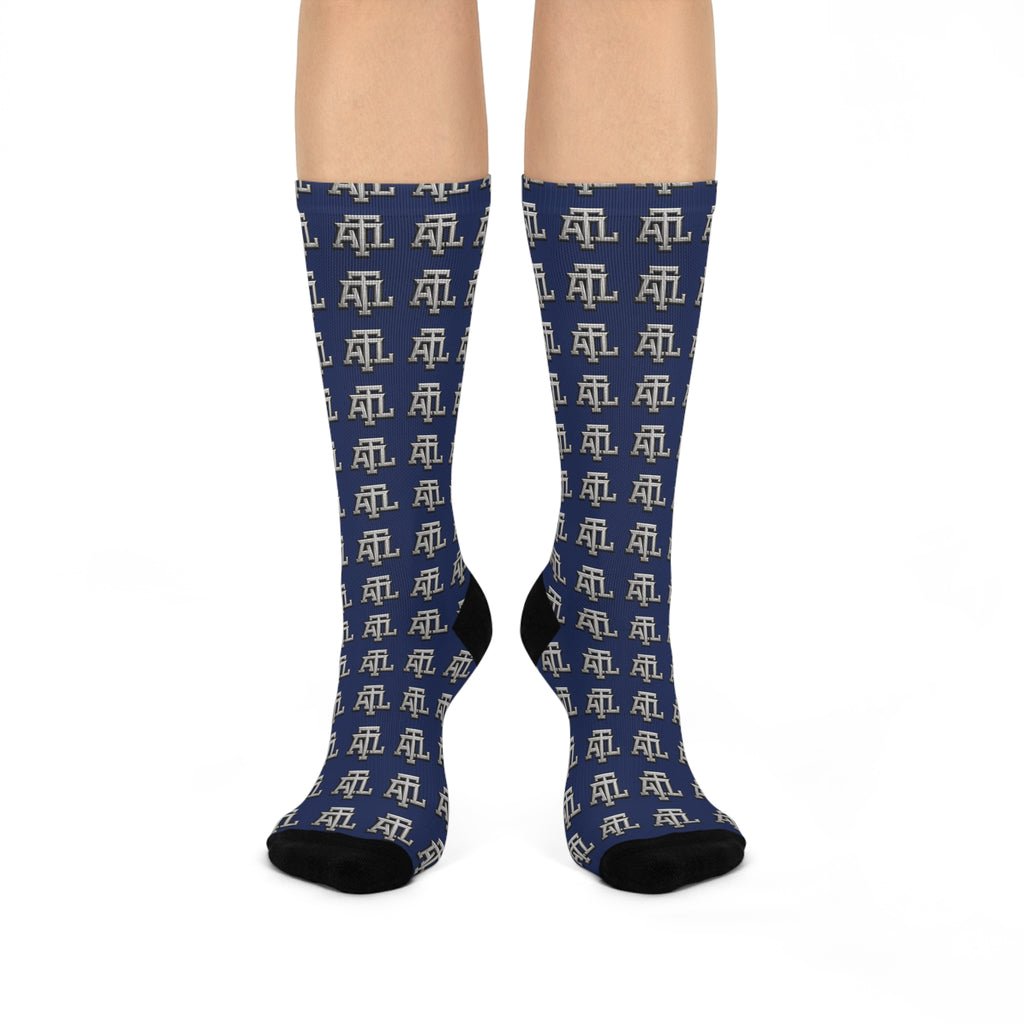 Blue ATL - Monogram Crew Socks
