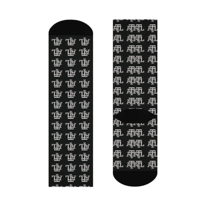 Black ATL Monogram - Crew Socks