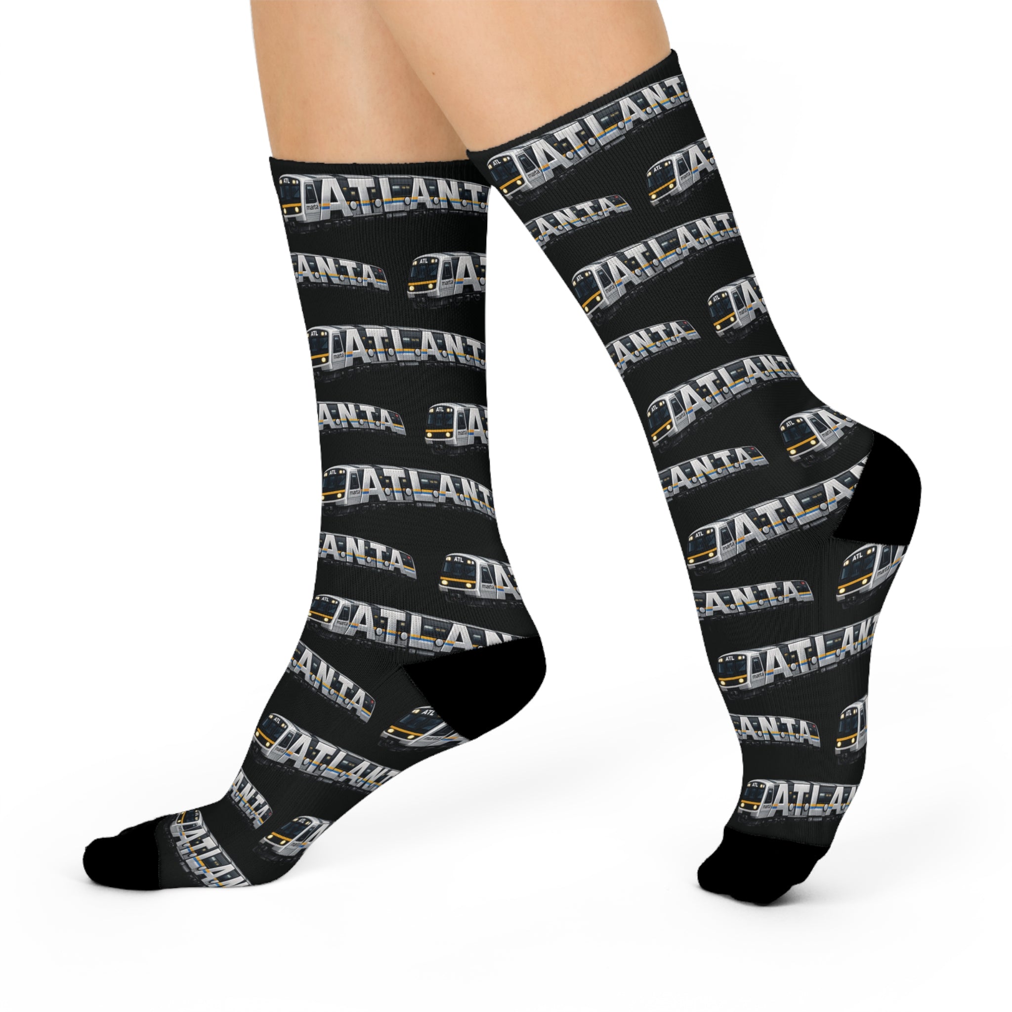 Marta Crew Socks — Marta - Monogram Pattern