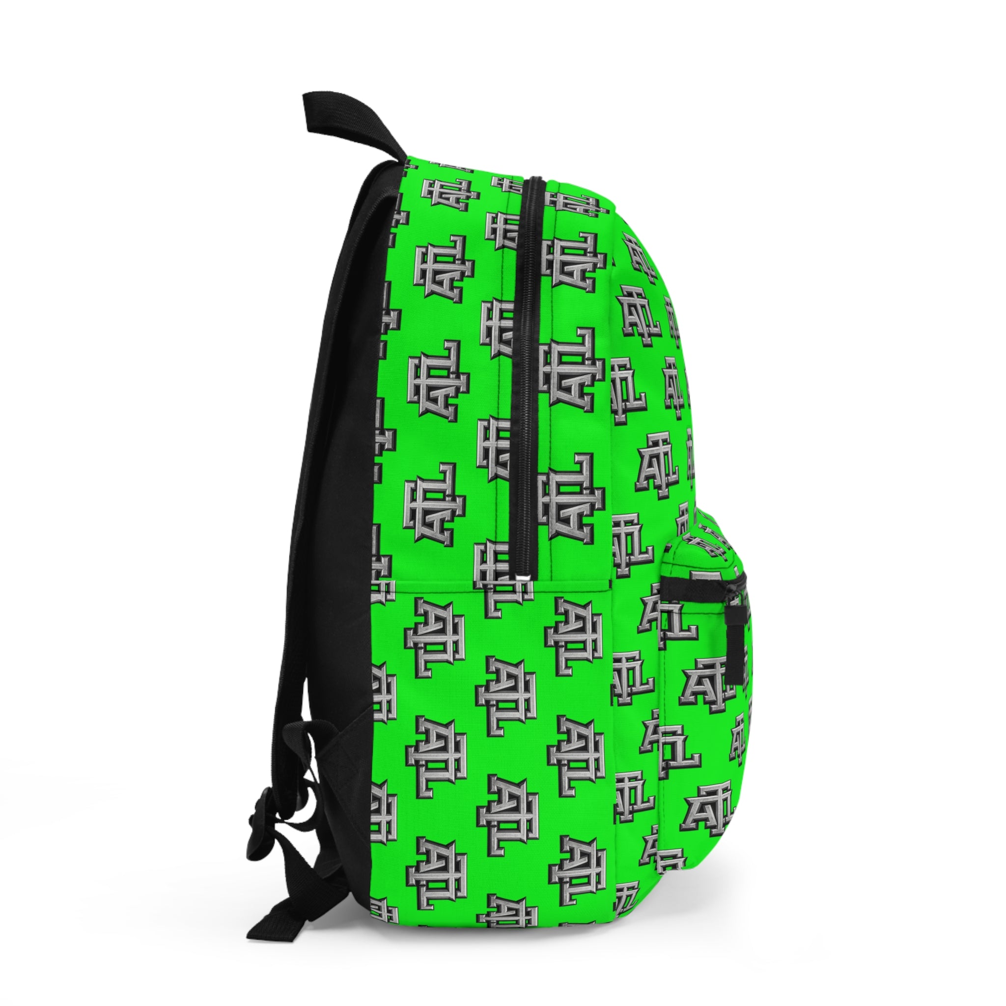 Atl Monogram Logo Print Backpack — Green  ATL Monogram