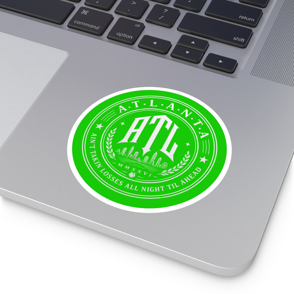 ATL Voltage Sticker  — Lime Wire Green Atlanta City Skyline