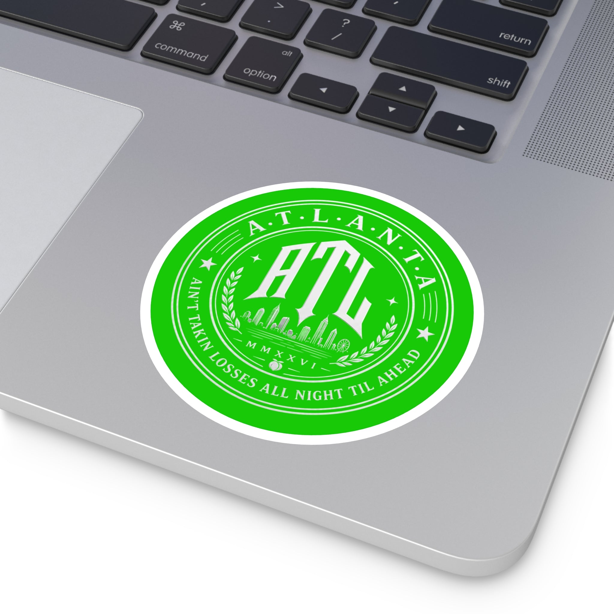 ATL Voltage Sticker  — Lime Wire Green Atlanta City Skyline