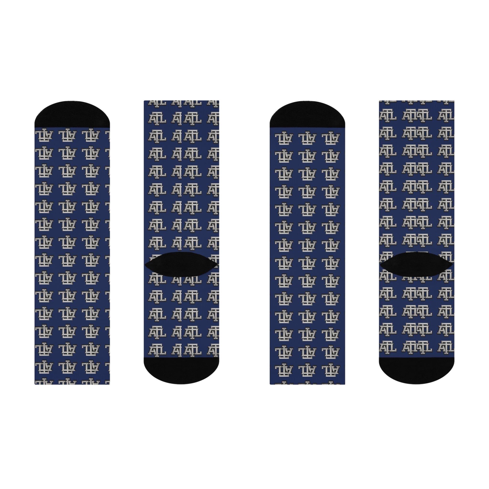 Blue ATL - Monogram Crew Socks