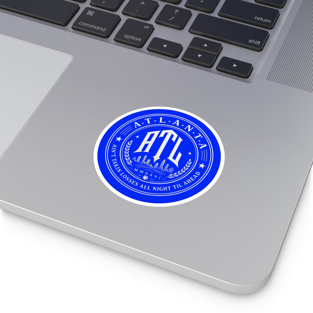 Ain’t Taking Losses ATL Logo Sticker — Varsity Bleu Edition