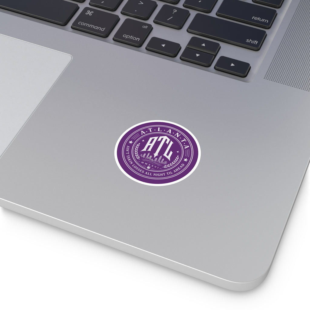 Ain’t Taking Losses ATL Logo Sticker — Purple Haze Edition