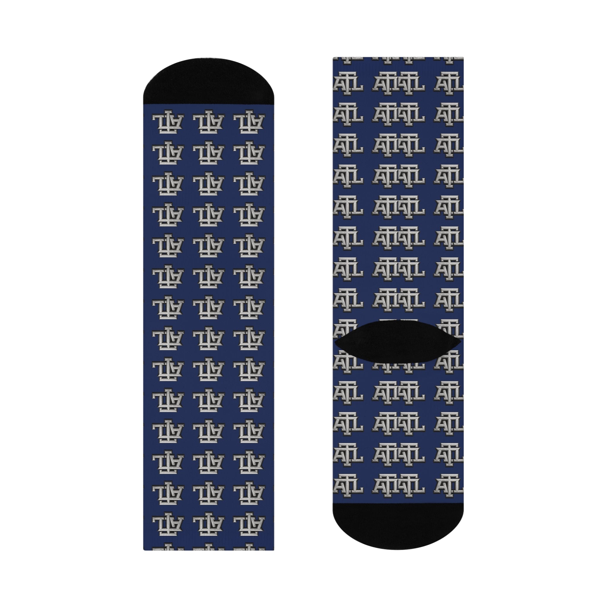 Blue ATL - Monogram Crew Socks