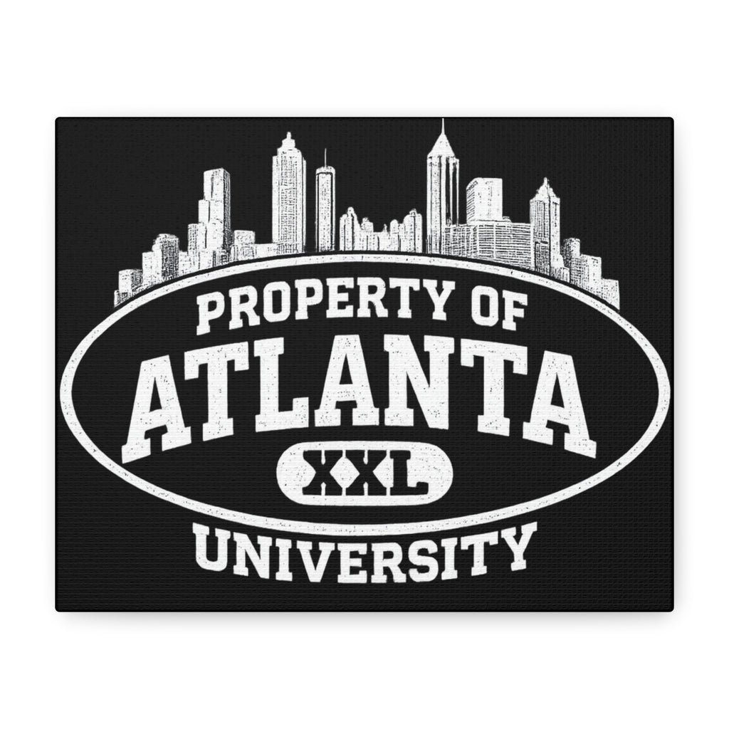 Property of Atlanta University - Black Matte Canvas, Stretched, 1.25"