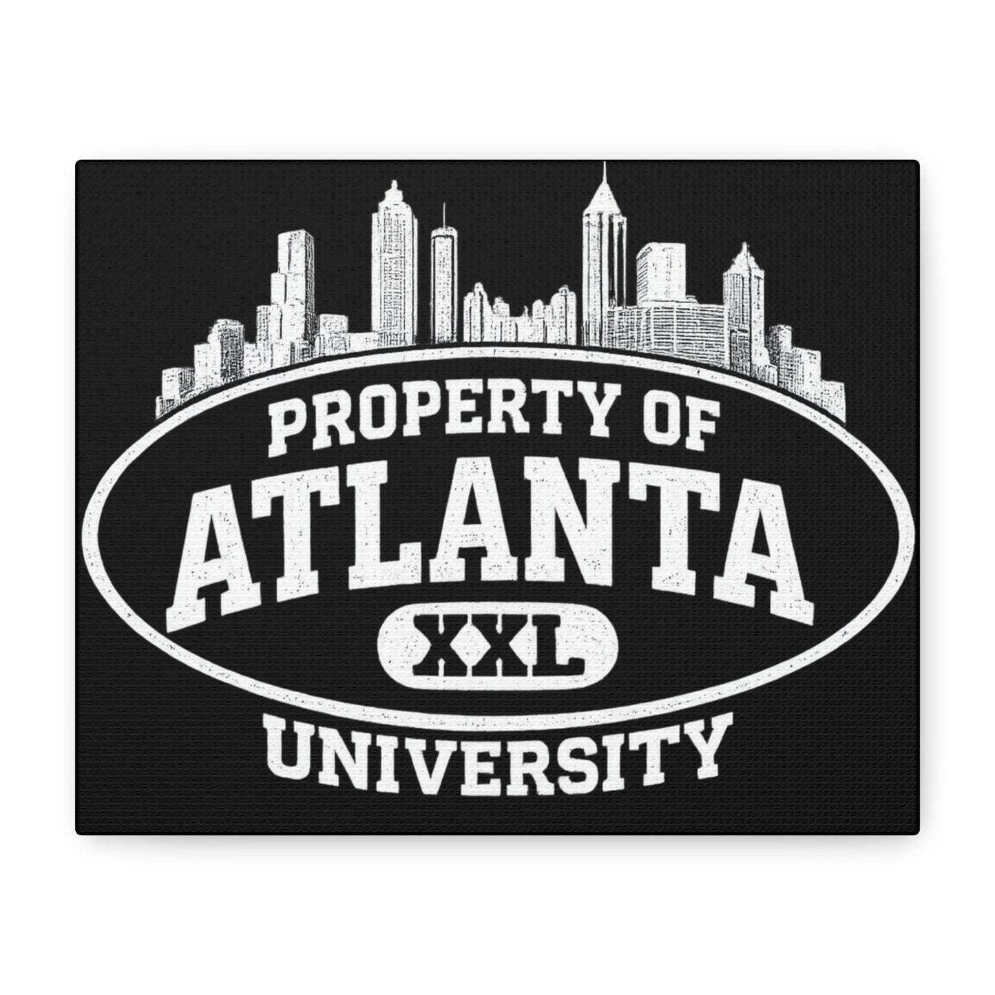 Property of Atlanta University - Black Matte Canvas, Stretched, 1.25"