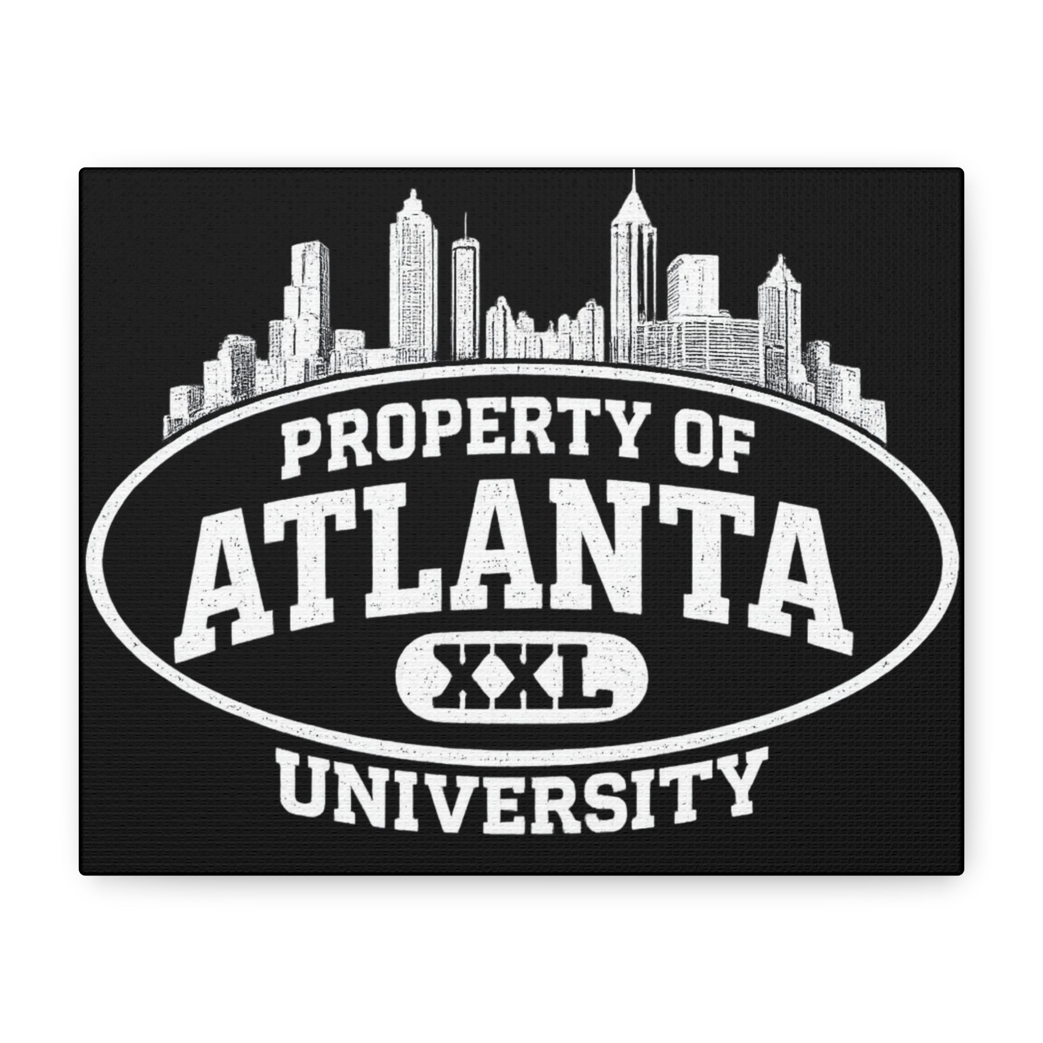 Property of Atlanta University - Black Matte Canvas, Stretched, 1.25"