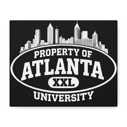 Property of Atlanta University - Black Matte Canvas, Stretched, 1.25"