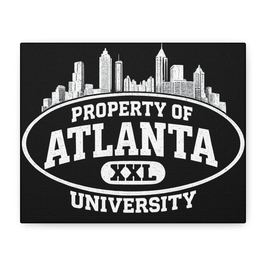 Property of Atlanta University - Black Matte Canvas, Stretched, 1.25"