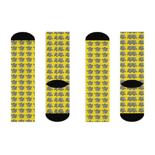 Lemon Drop ATL Monogram - Crew Socks