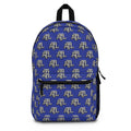 Atl Monogram Logo Print Backpack — Royal ATL Monogram