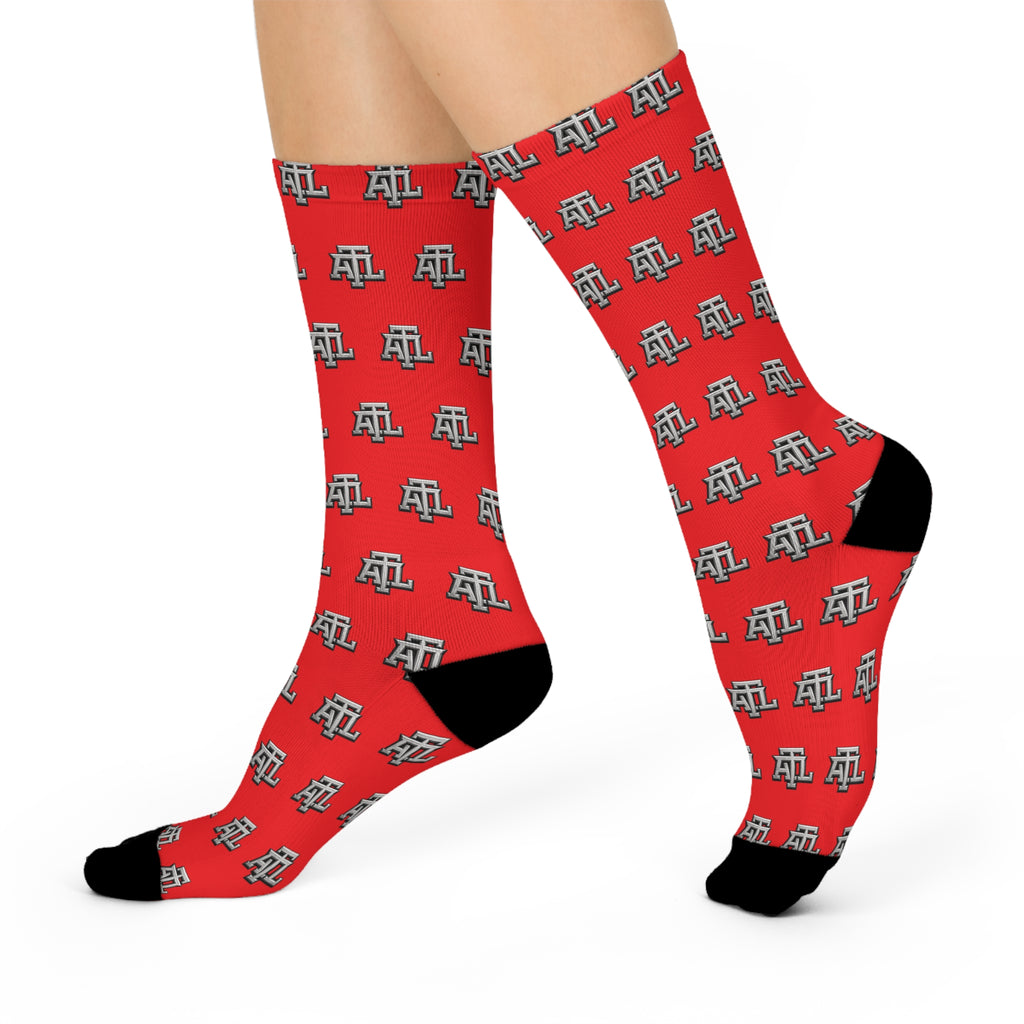 Red ATL - Monogram Crew Socks
