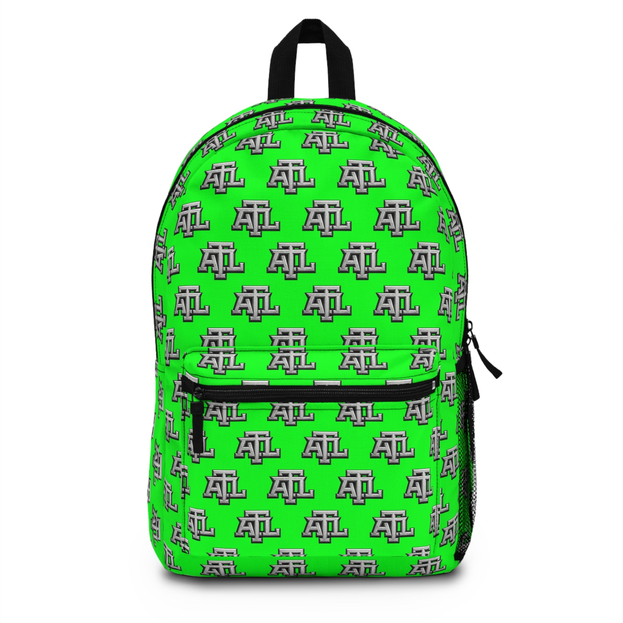 Atl Monogram Logo Print Backpack — Green  ATL Monogram