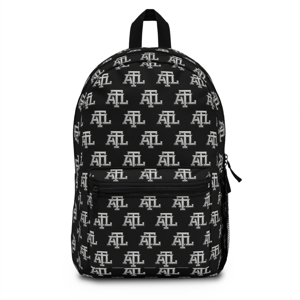 Atl Monogram Logo Print Backpack — Black ATL Monogram