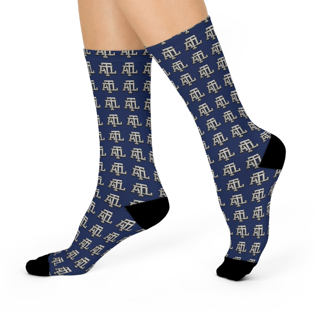 Blue ATL - Monogram Crew Socks