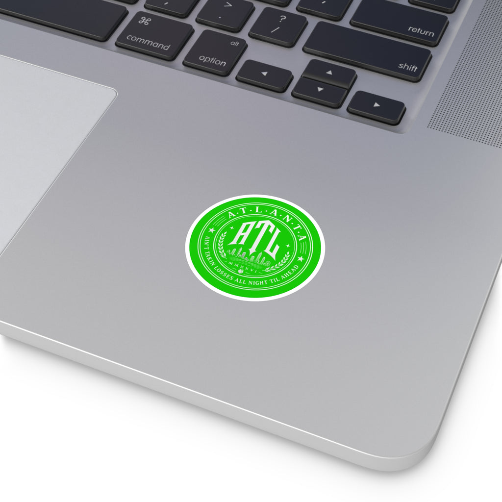 ATL Voltage Sticker  — Lime Wire Green Atlanta City Skyline