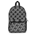 Atlanta Logo Print Backpack — Black- 'Property of Atlanta' All-Over Print