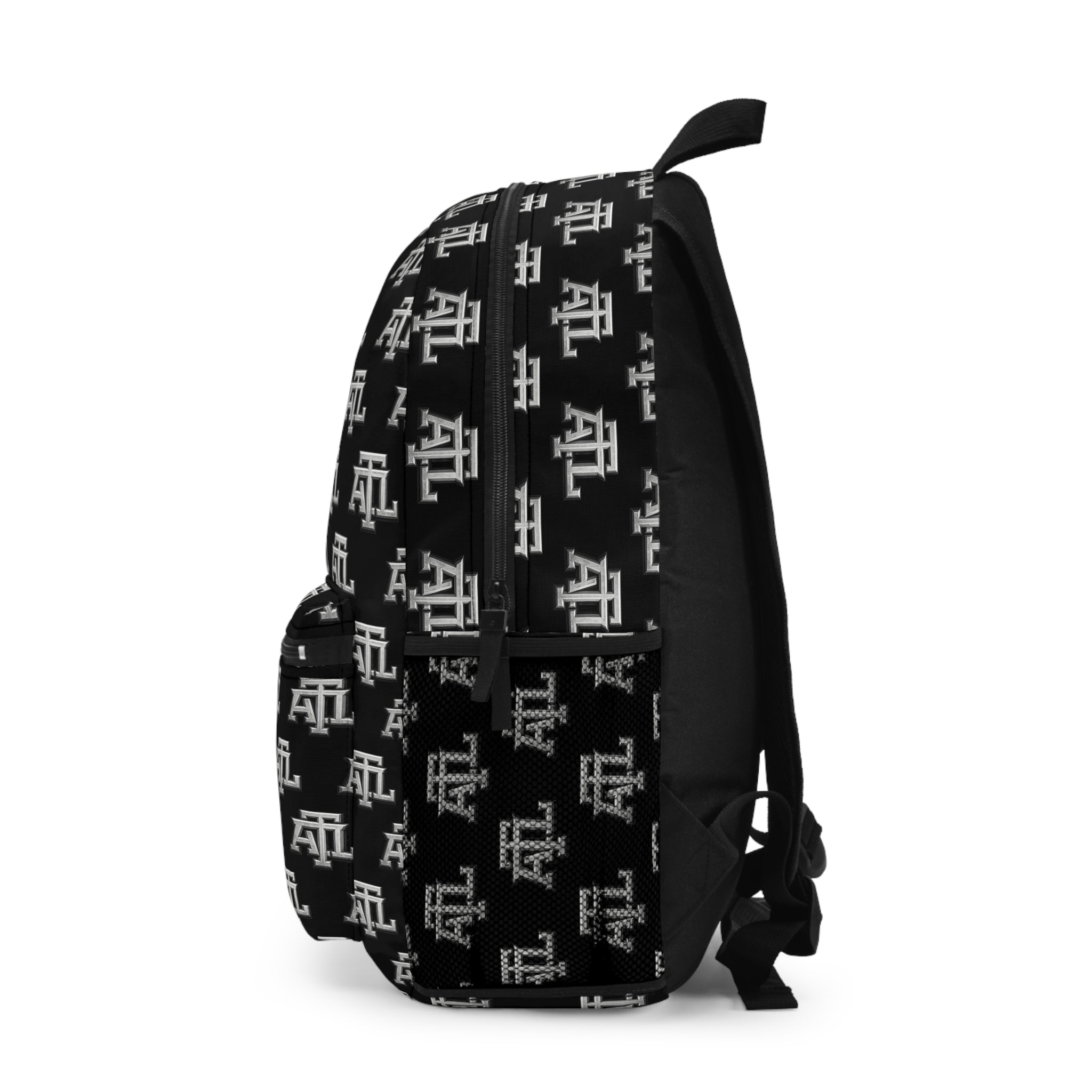 Atl Monogram Logo Print Backpack — Black ATL Monogram