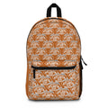 Atlanta Logo Print Backpack — Orange - 'Property of Atlanta' All-Over Print