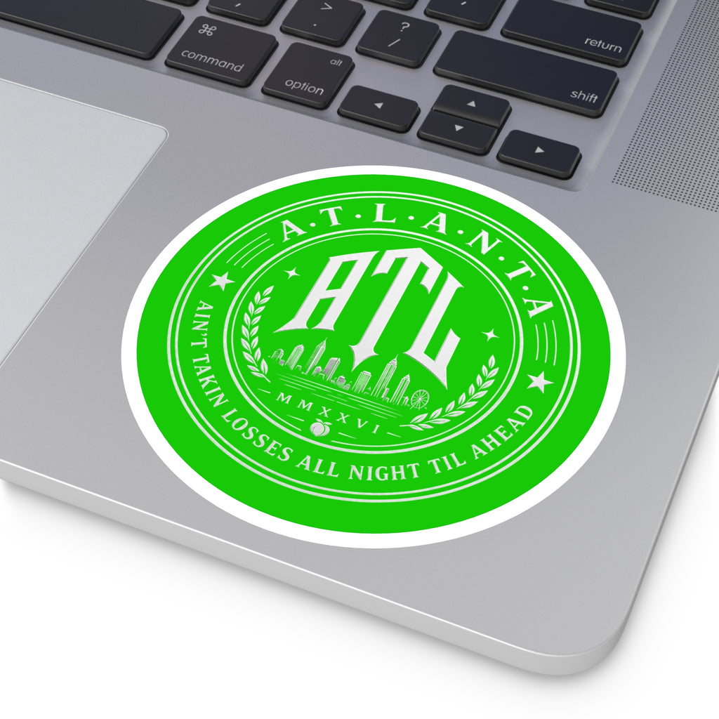 ATL Voltage Sticker  — Lime Wire Green Atlanta City Skyline