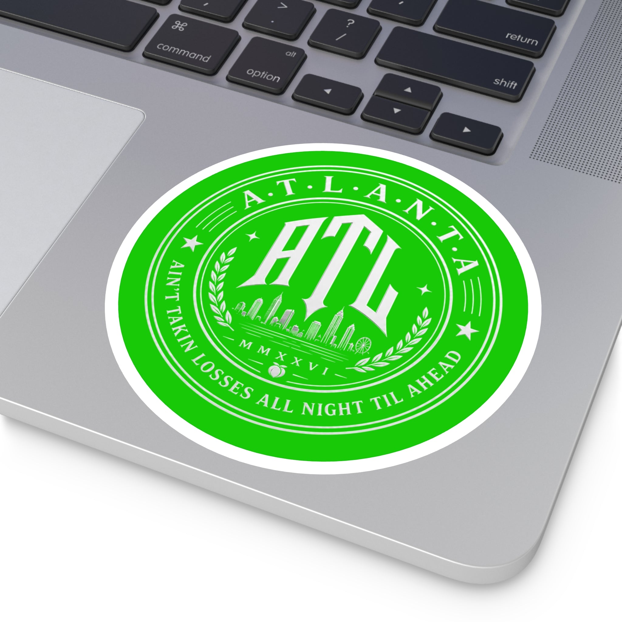 ATL Voltage Sticker  — Lime Wire Green Atlanta City Skyline