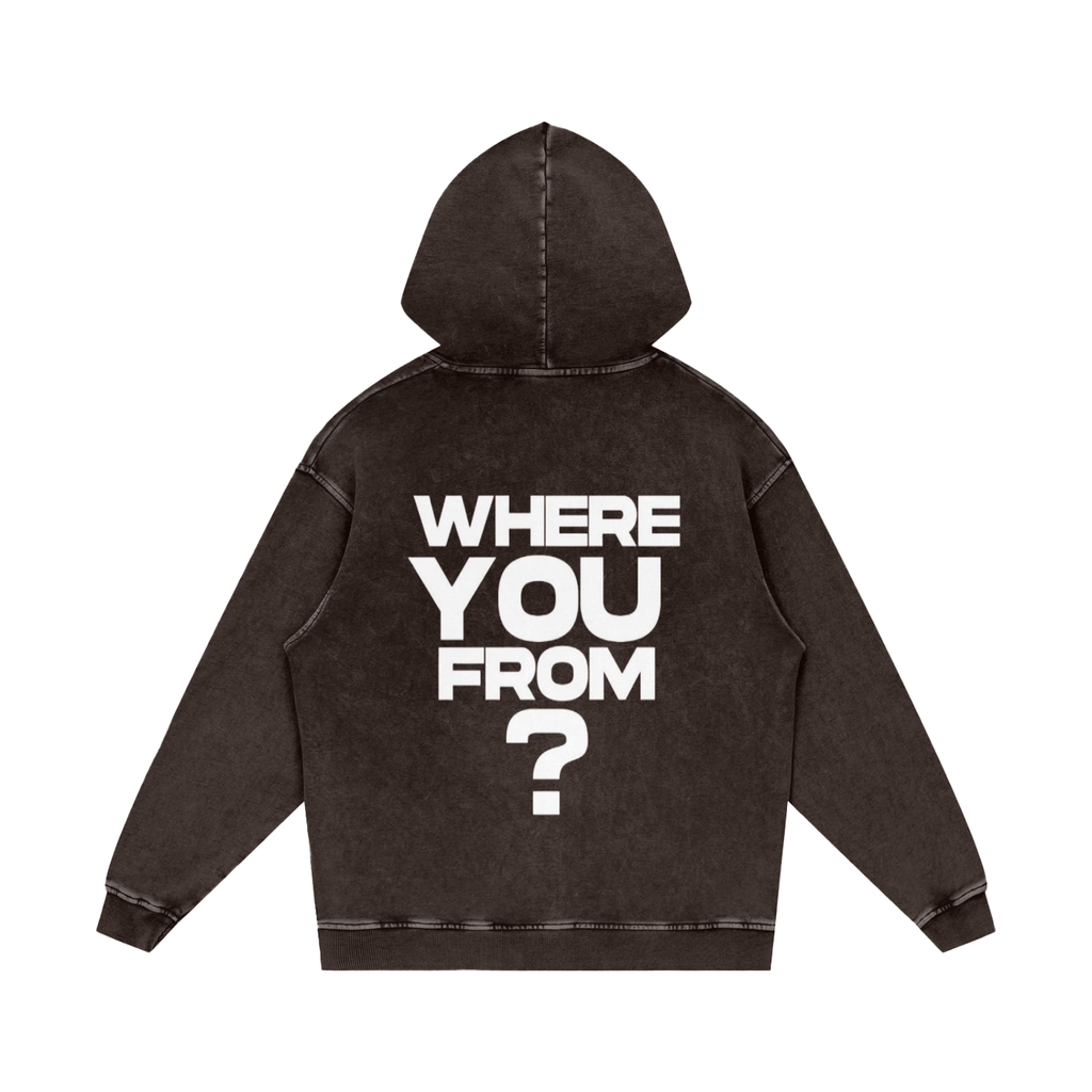 Ain't Taking Losses "City Seal" Heavyweight Snow Wash Hoodie