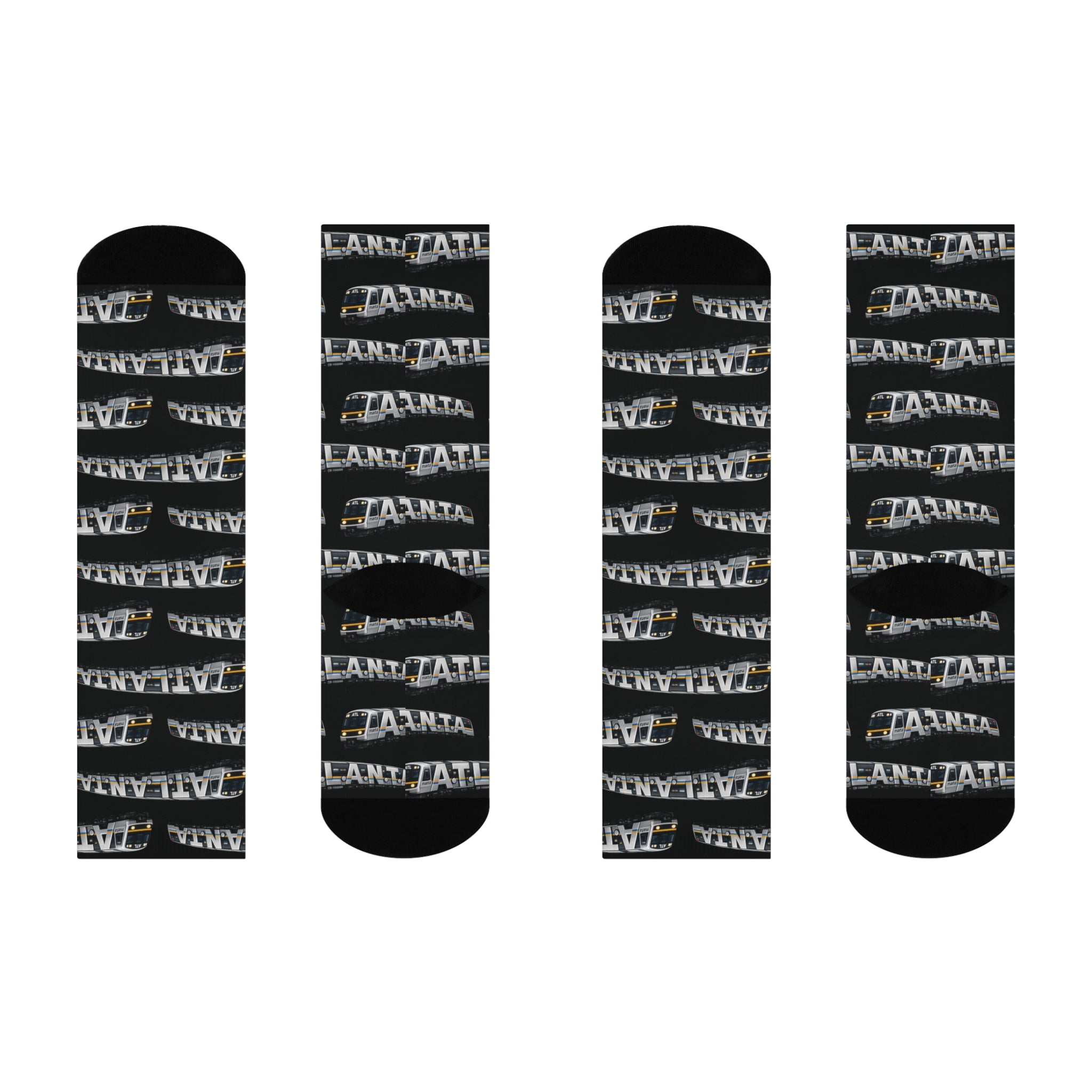 Marta Crew Socks — Marta - Monogram Pattern