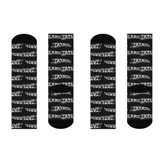Marta Crew Socks — Marta - Monogram Pattern