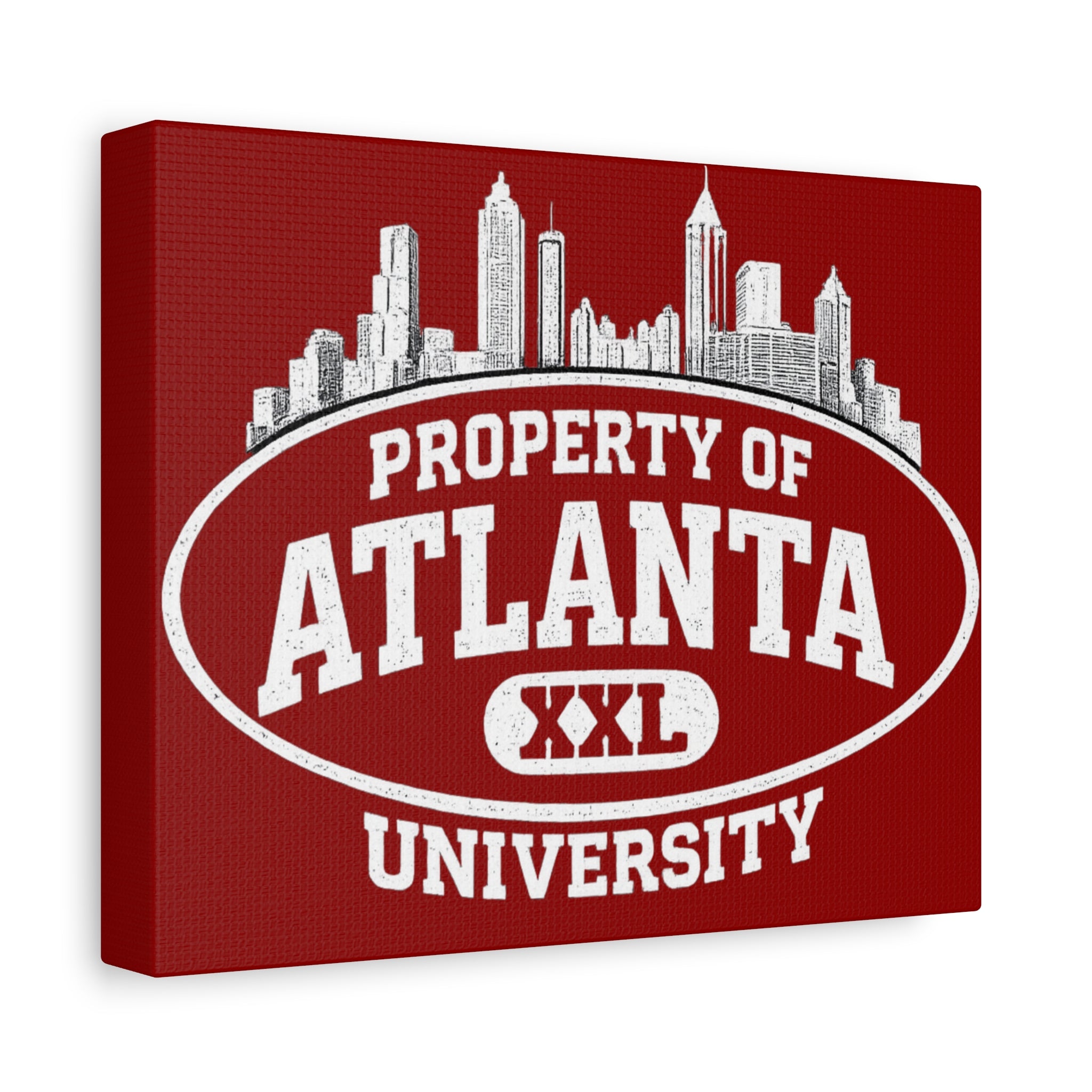 Property of Atlanta University - Red Matte Canvas, Stretched, 1.25"