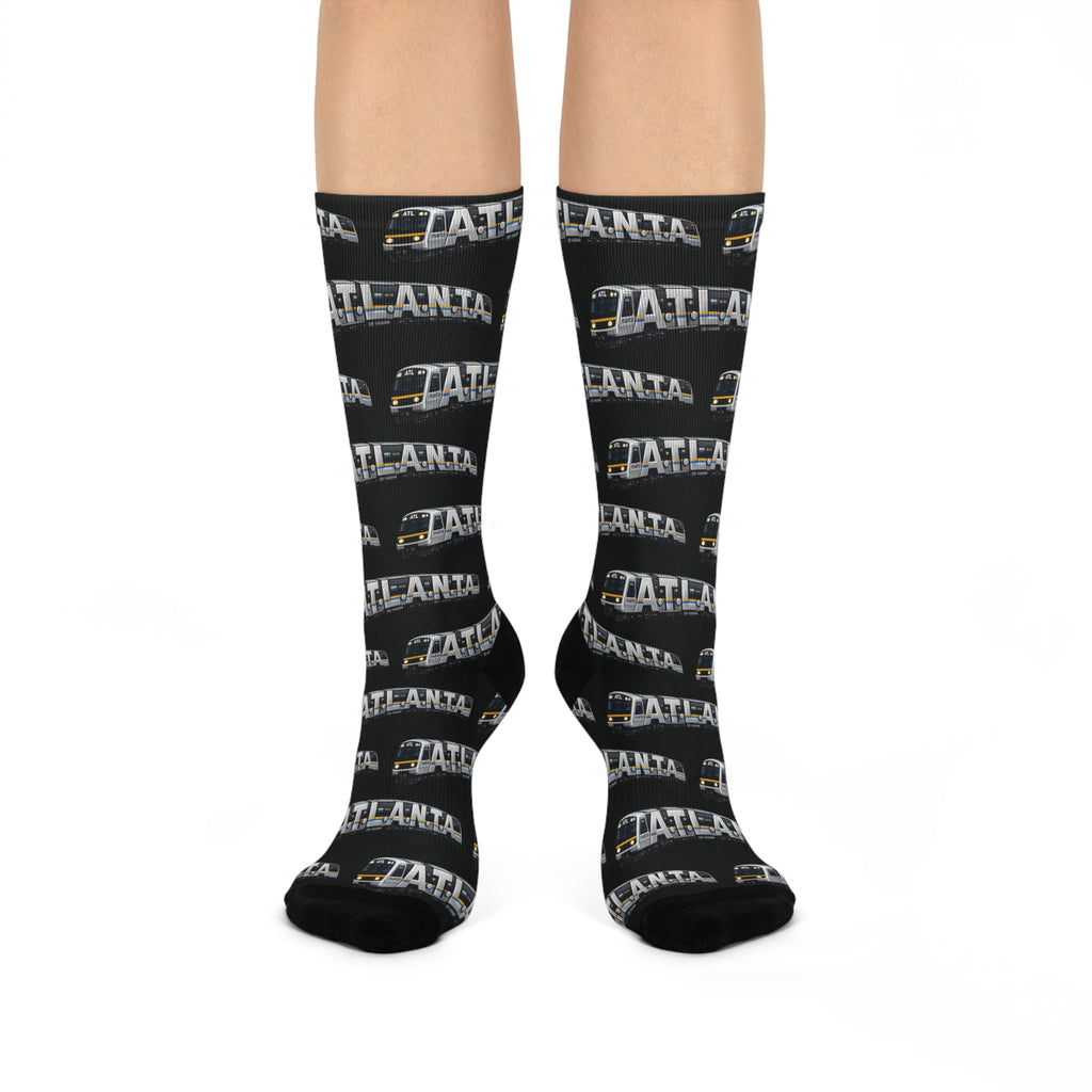 Marta Crew Socks — Marta - Monogram Pattern