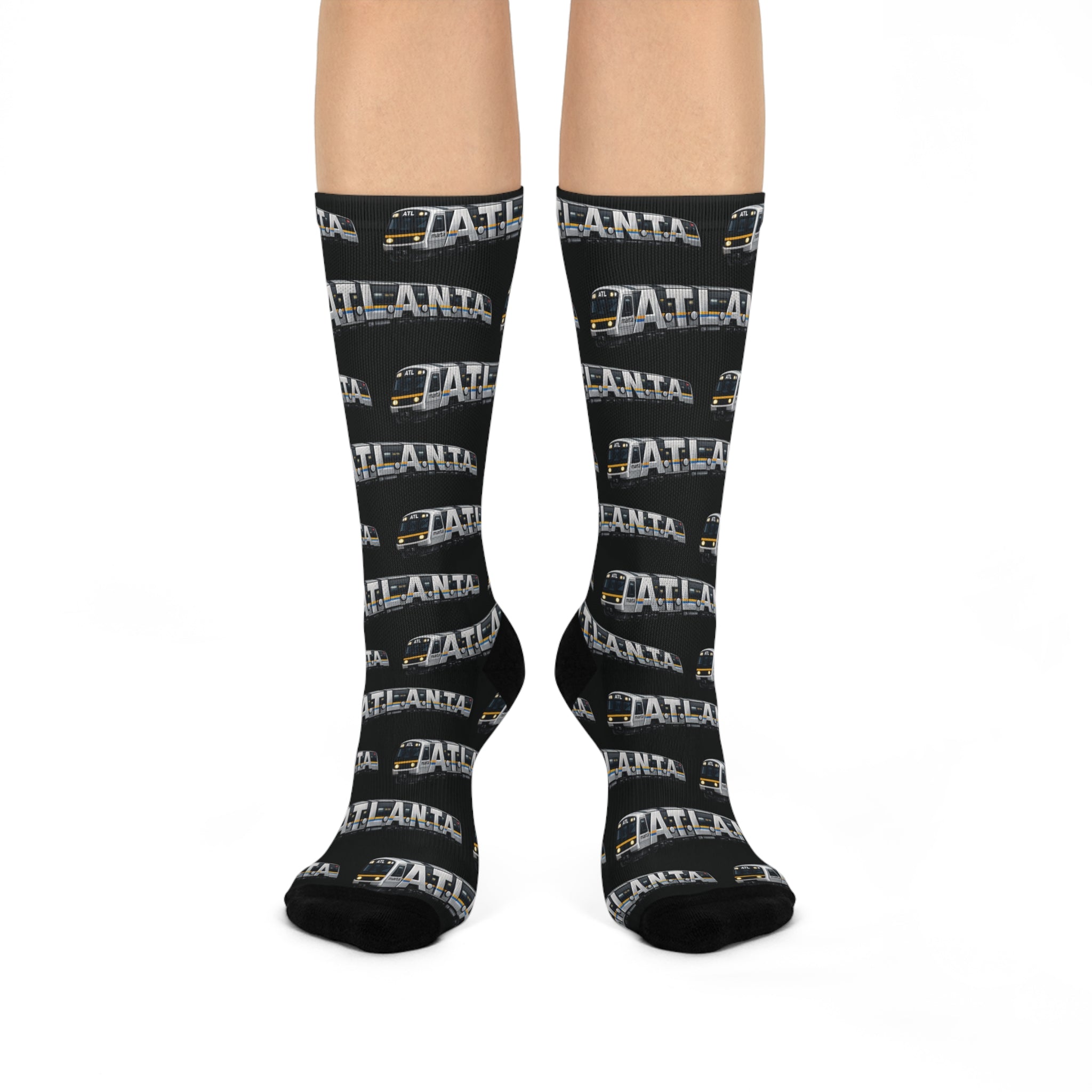 Marta Crew Socks — Marta - Monogram Pattern
