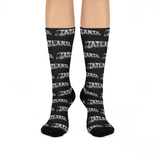 Marta Crew Socks — Marta - Monogram Pattern