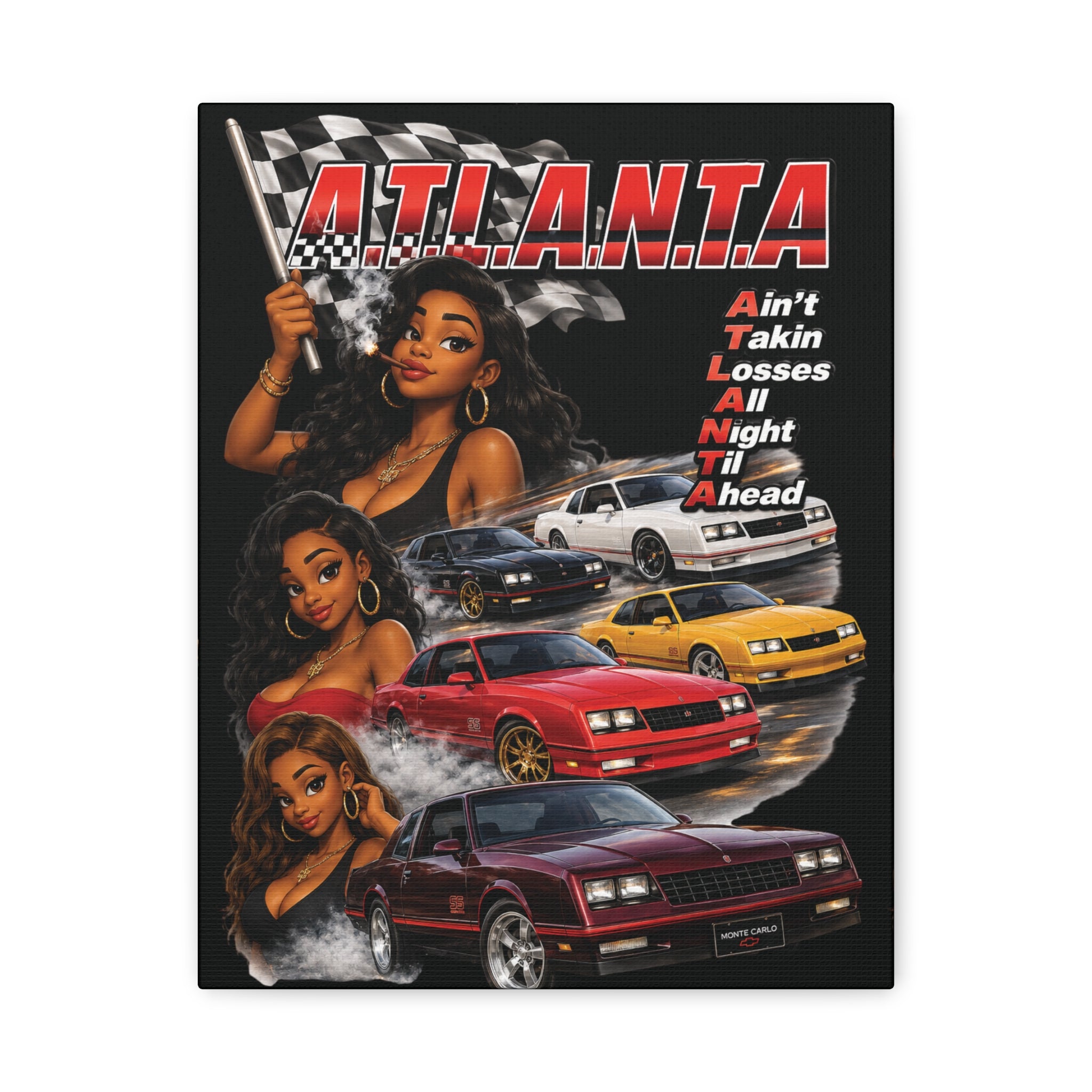 Ain't Taking Losses: Horsepower & Hustle Canvas