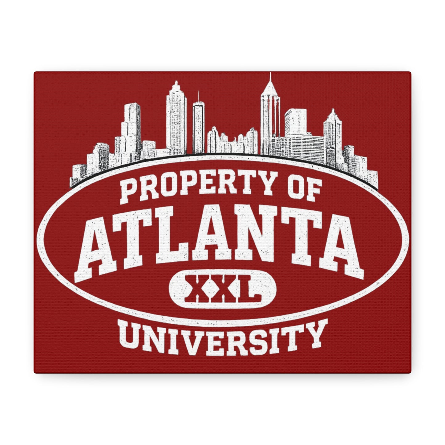 Property of Atlanta University - Red Matte Canvas, Stretched, 1.25"