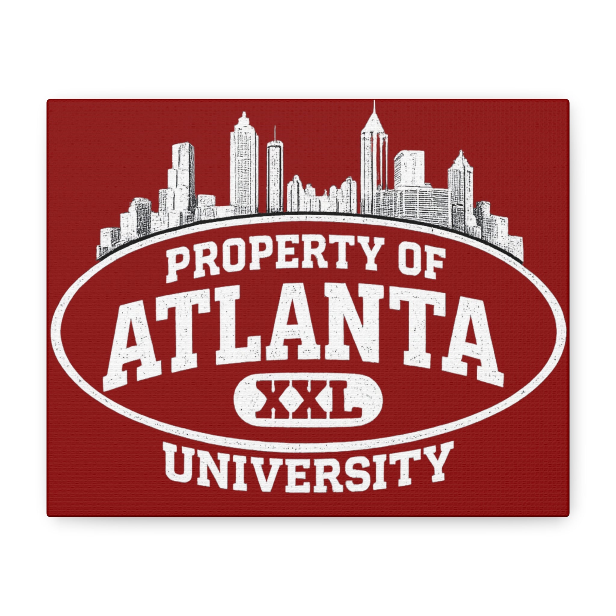 Property of Atlanta University - Red Matte Canvas, Stretched, 1.25"