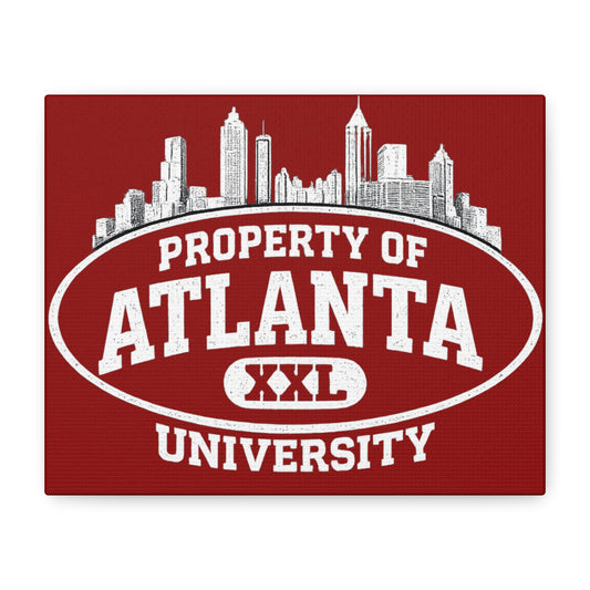 Property of Atlanta University - Red Matte Canvas, Stretched, 1.25"