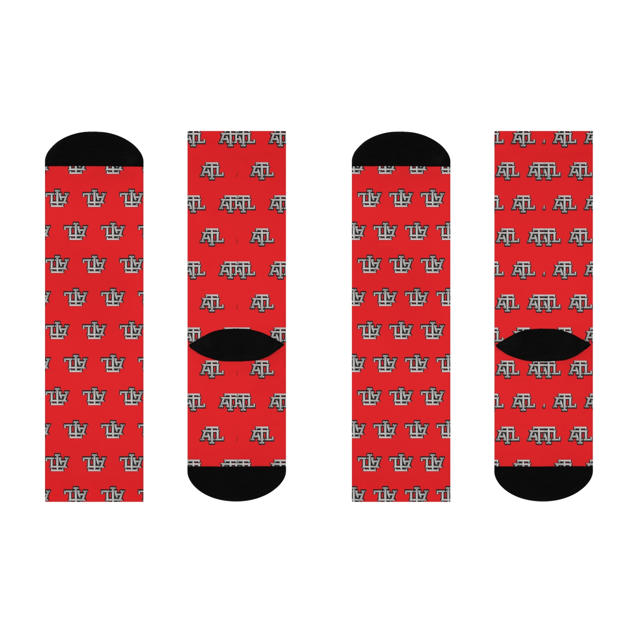 Red ATL - Monogram Crew Socks