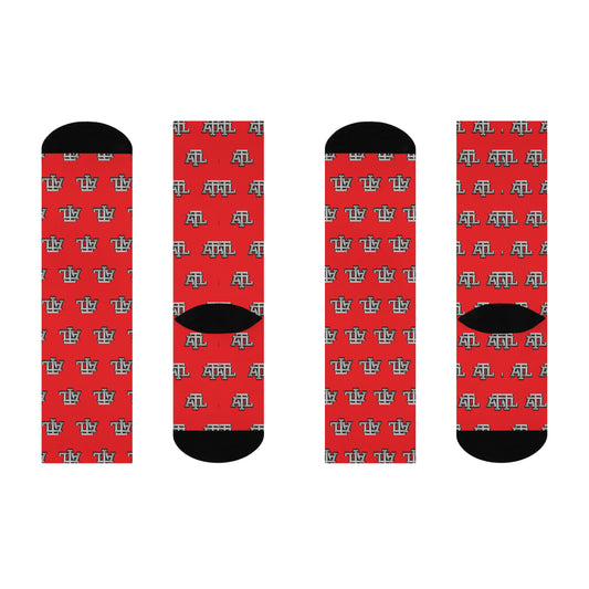Red ATL - Monogram Crew Socks