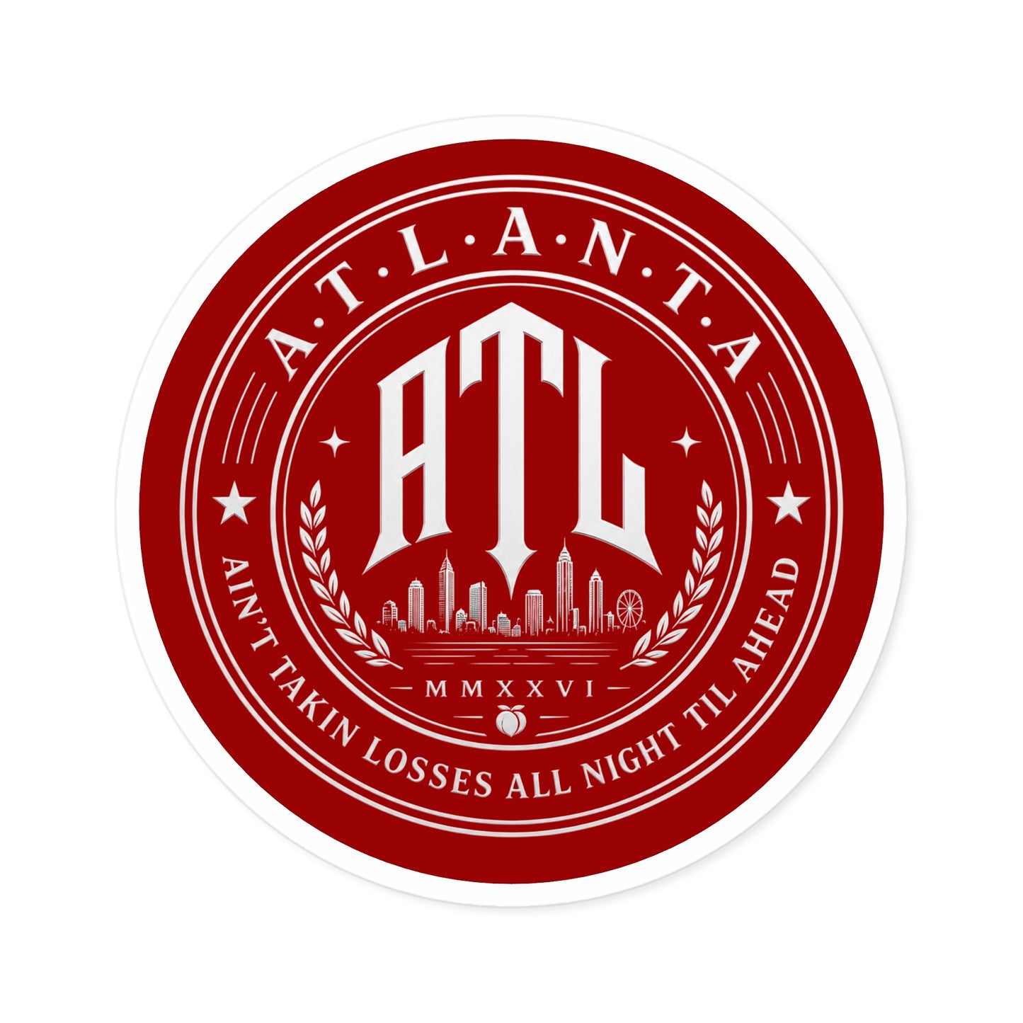 ATL Inferno Sticker — Red Atlanta City Sky