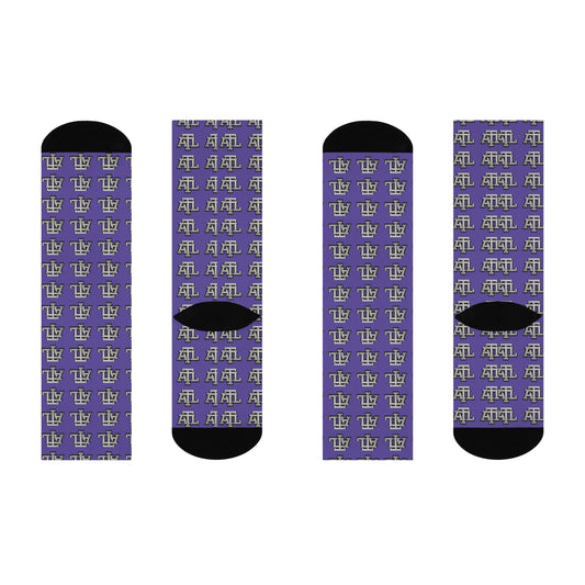 Purple Reign ATL Monogram - Crew Socks
